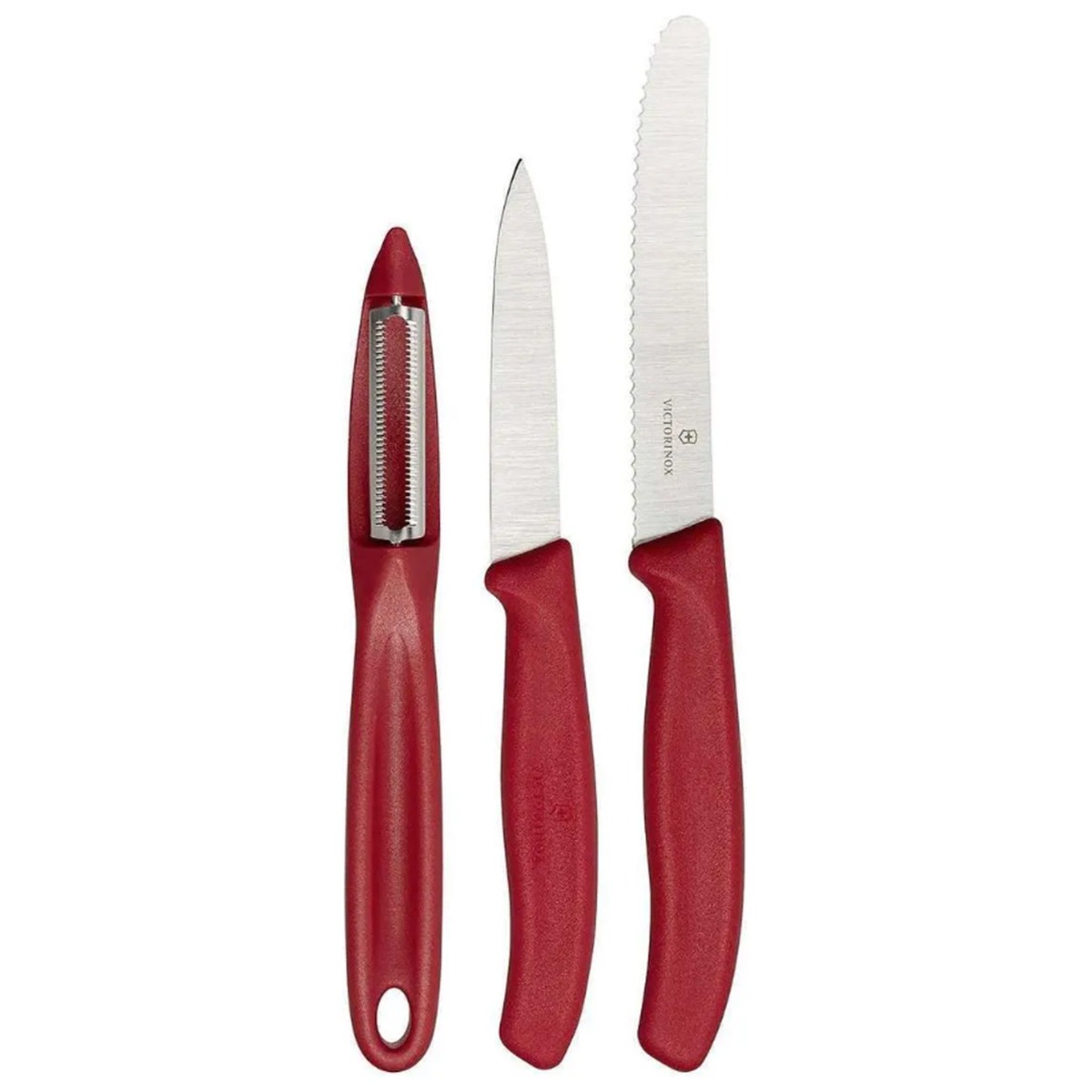 Κόκκινο Σετ 3τμχ (2 Μαχαίρια Κουζίνας & Αποφλοιωτής), Swiss Classic – Victorinox®