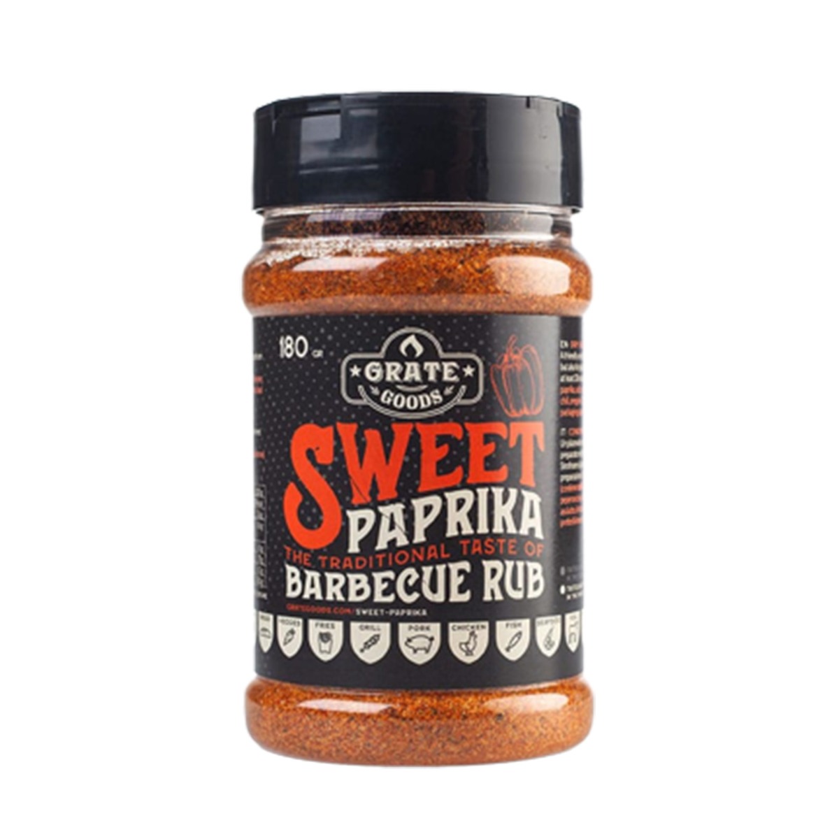 Μπαχαρικά Sweet Paprika BBQ Rub, 180g – Grate Goods®