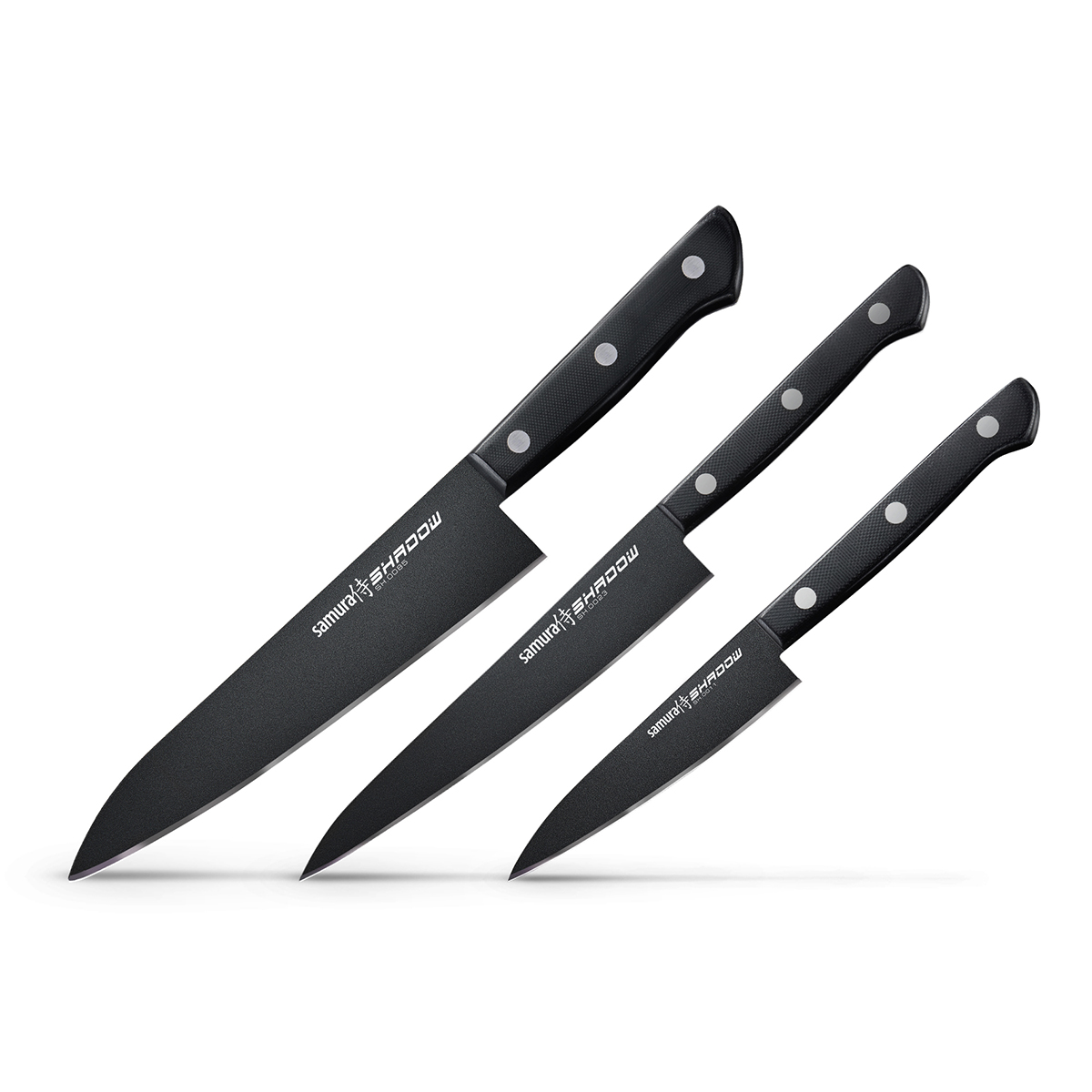 Set of 3pcs Knives, SHADOW - SAMURA®️