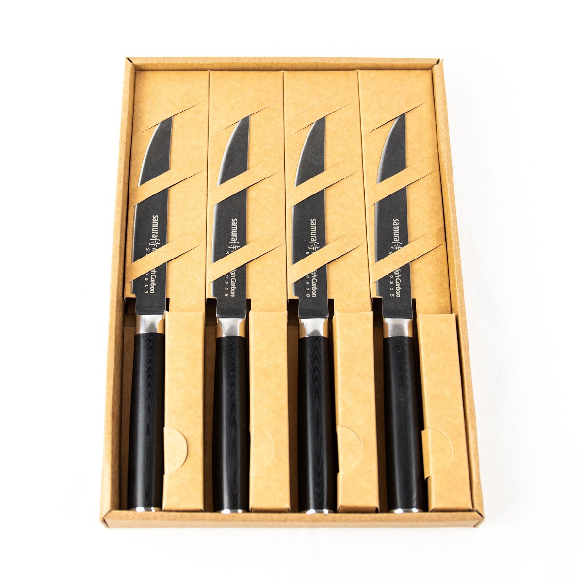 Set of 4 pcs Steak Knives, MO-V STONEWASH - SAMURA®️