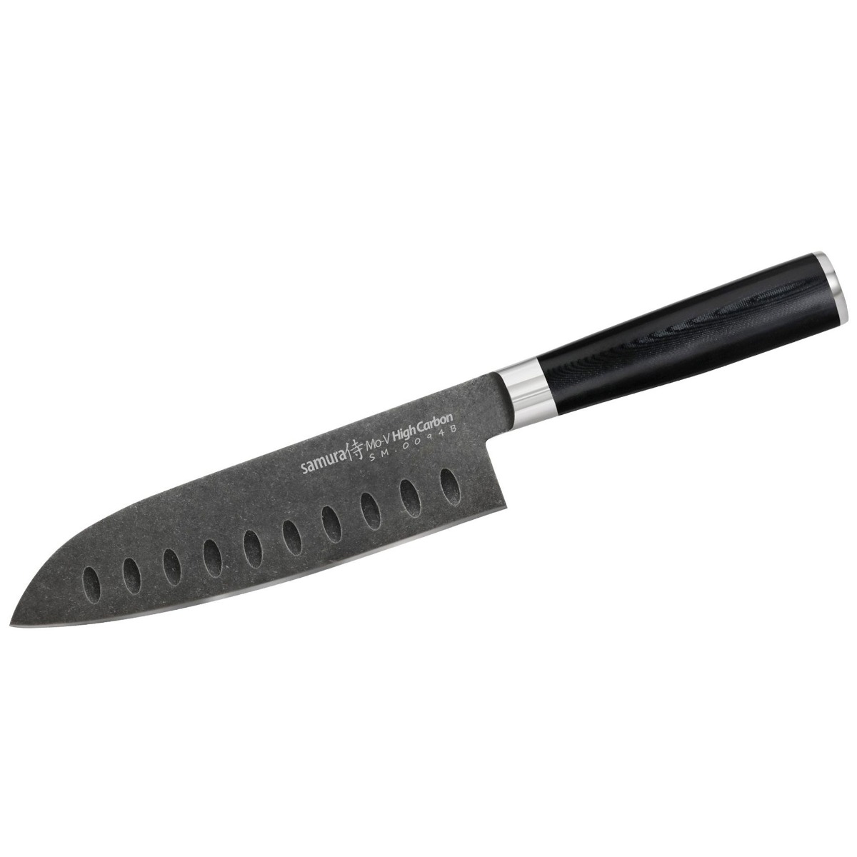 Santoku Knife 23cm, MO-V STONEWASH - SAMURA®