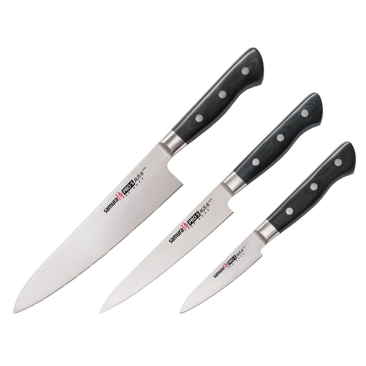 Set of 3pcs Knives, PRO-S – SAMURA®