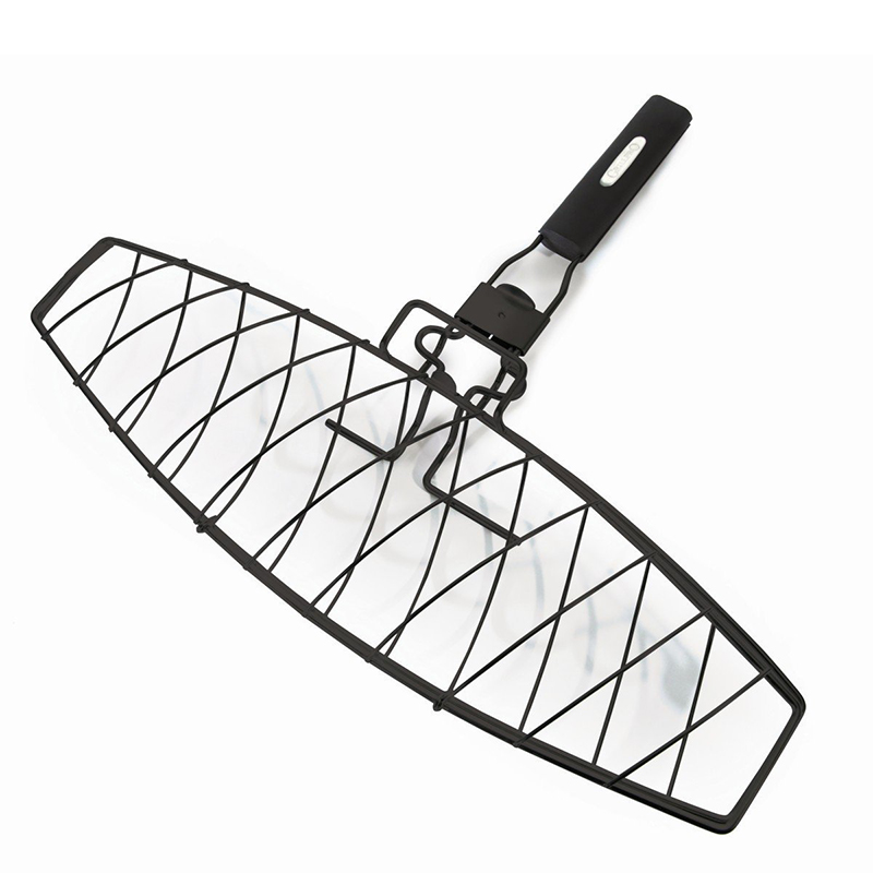 Large Fish Basket with detachable grip handle - GrillPro®