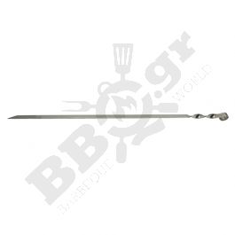 Stainless steel spit 50cm, with spiral handle