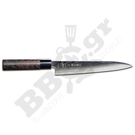 Slicing Knife 21cm with damascus steel and chestnut handle Shippu Black - Tojiro®