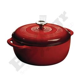 Enamelled Cast Iron Dutch Oven (5,68 lt), Red - Lodge®