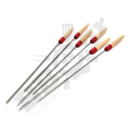 Set of 6 pieces, Metal Skewers with Wooden Handle - GrillPro®
