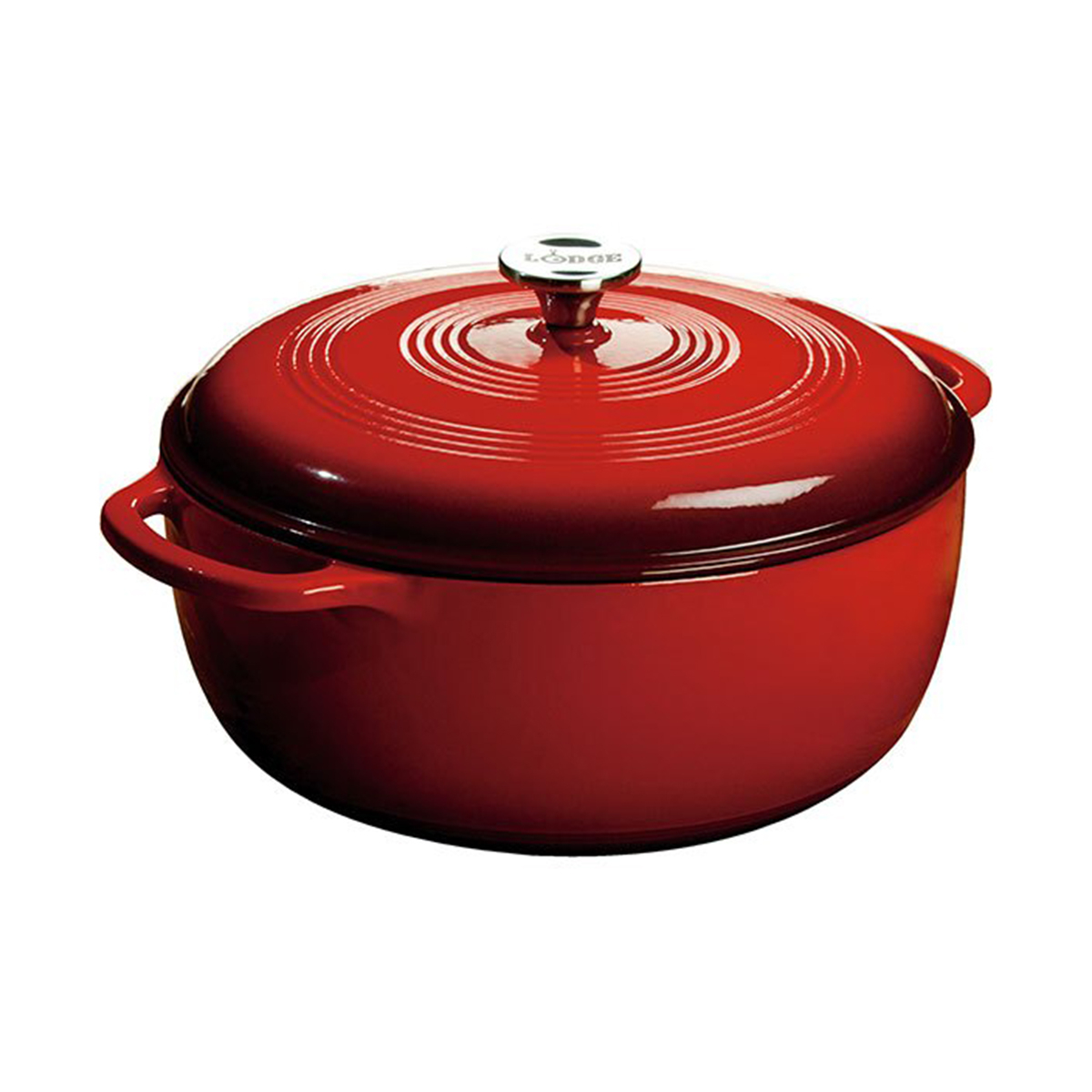 Enamelled Cast Iron Dutch Oven (6.68 lt), Red - Lodge® 